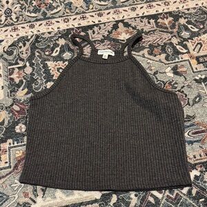 Earthbound Charcoal Ribbed Tank Top